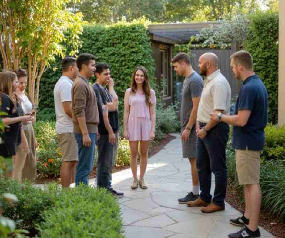 People Gathering In The Garden